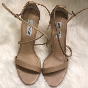 Tan strap heels